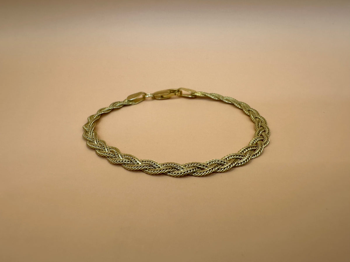 925 Silber Armband "Rope" vergoldet