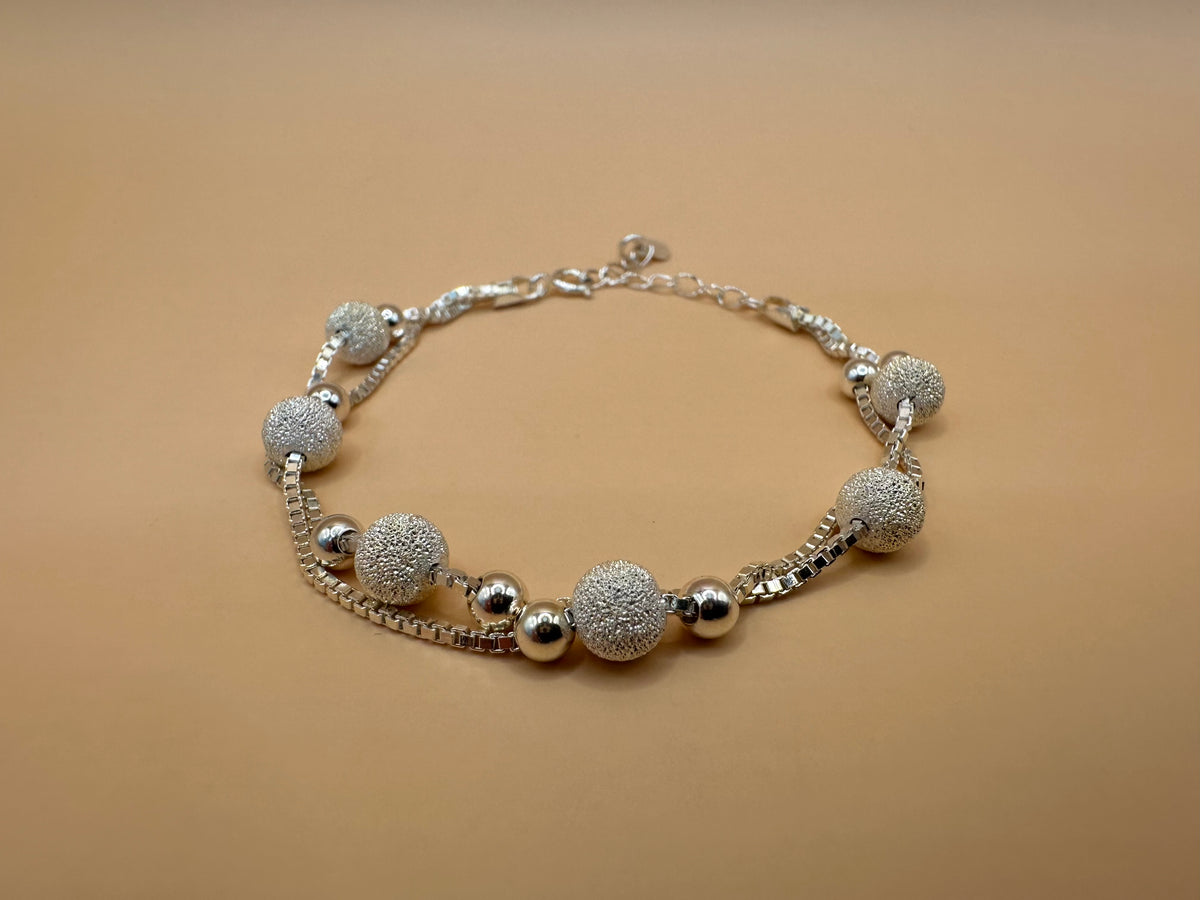 925 Silber Armband "Snowball"