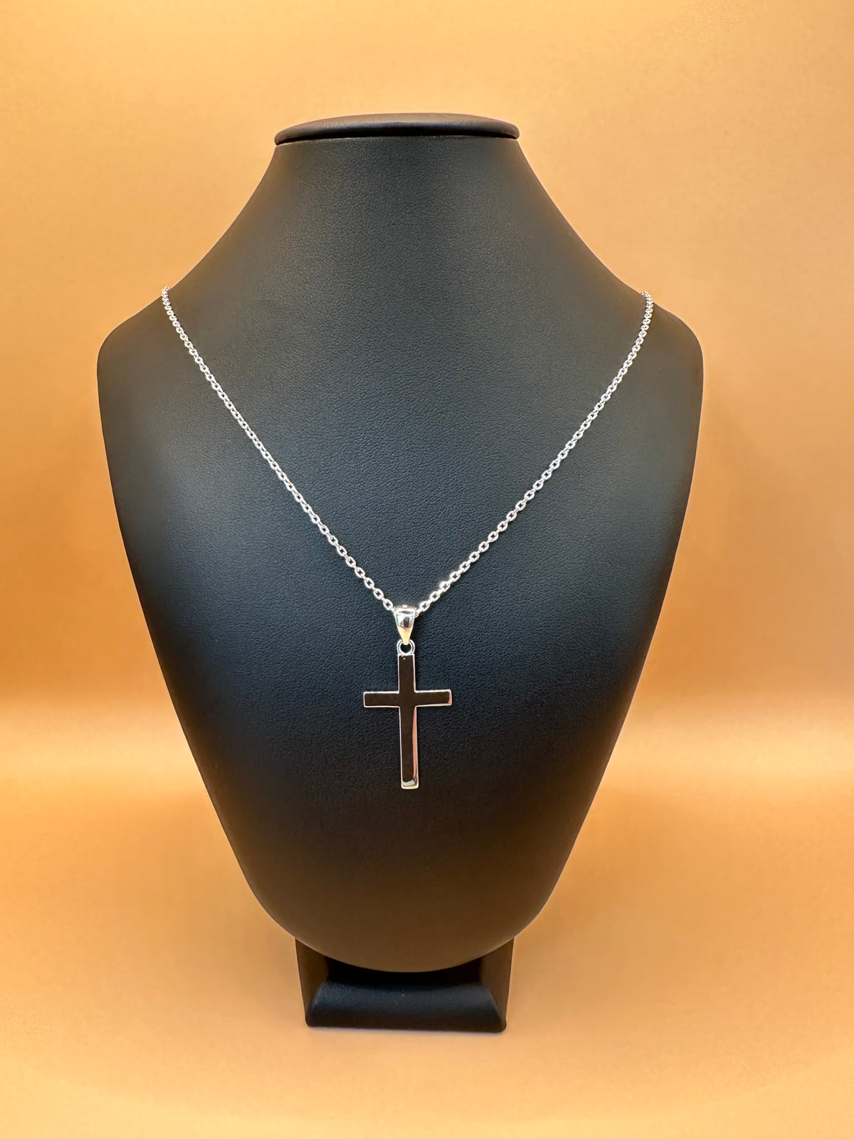 925 Silberkette mit Silber-Kreuz als Anhänger