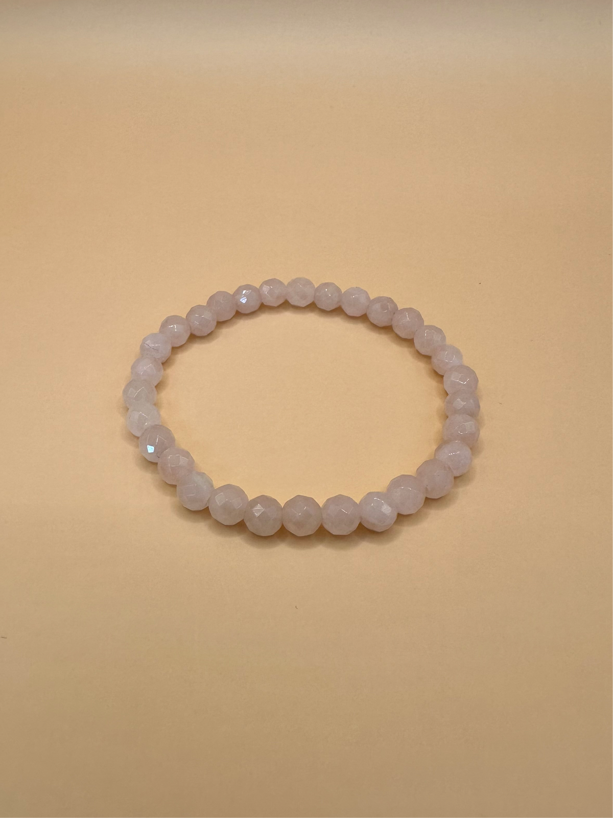 ARMBAND ROSENQUARZ FACETTIERT (6mm)