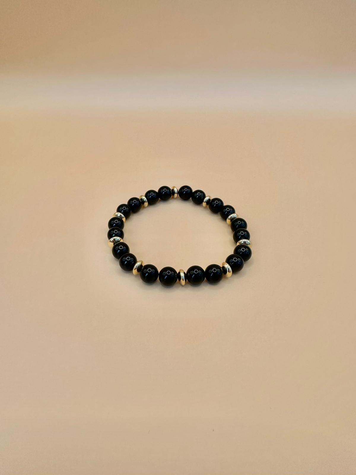 ARMBAND TURMALIN MIT 9kt. GOLD (8mm)